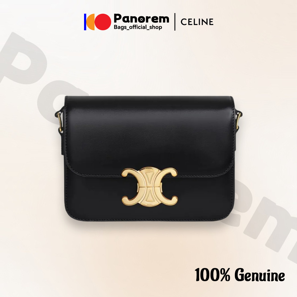 ,,แท้100% CELINE กระเป๋าสะพายสีดำ 188423BF4-38NO yutj