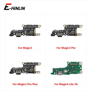 บอร์ดพอร์ตชาร์จ USB พร้อมไมโครโฟน สายเคเบิลอ่อน สําหรับ HuaWei Magic3 Magic4 Magic 3 4 Lite Pro Plus 5G