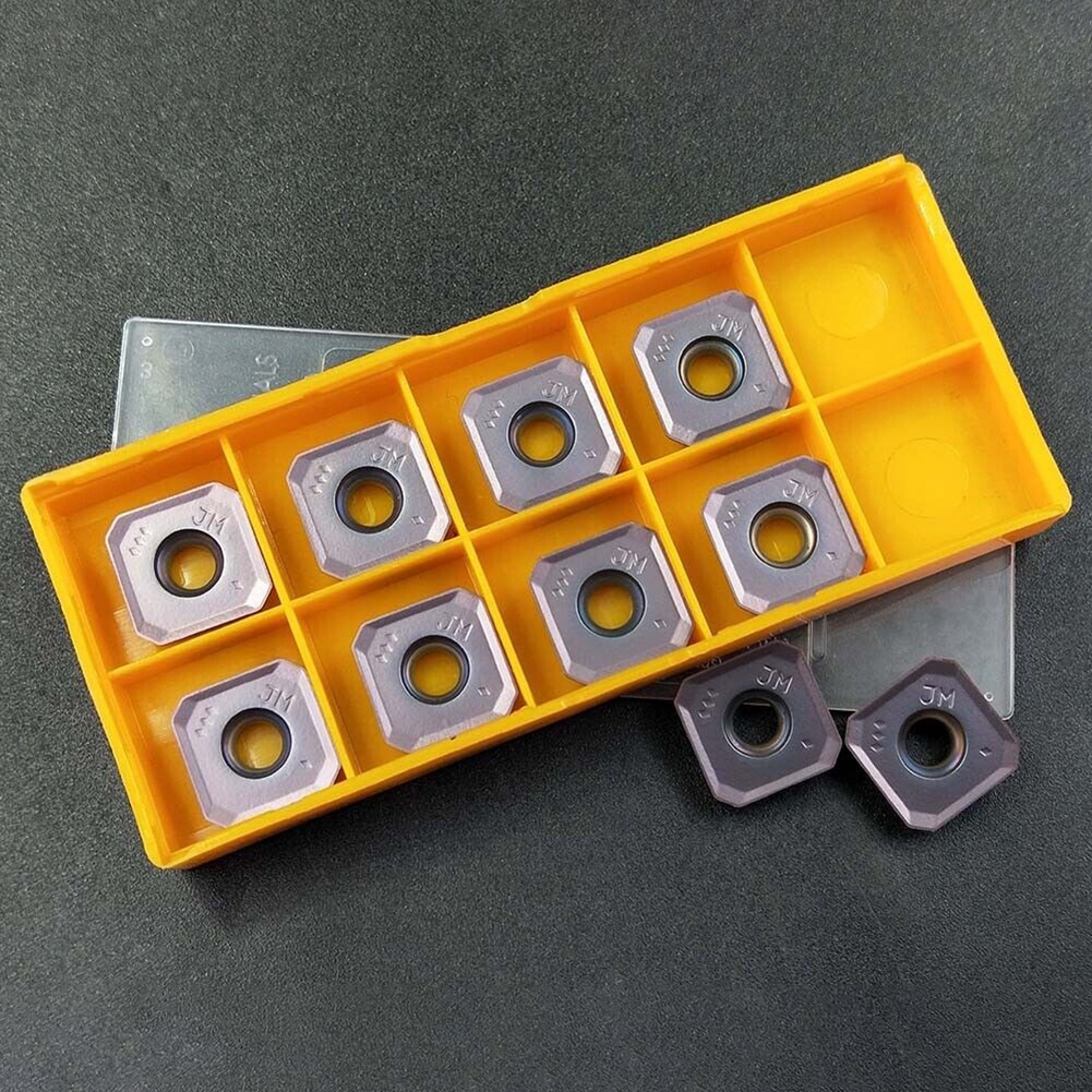 {bestshe} เม็ดมีดกลึงคาร์ไบด์ SEMT13T3AGSN-JM SEMT13T3AG 10 ชิ้น