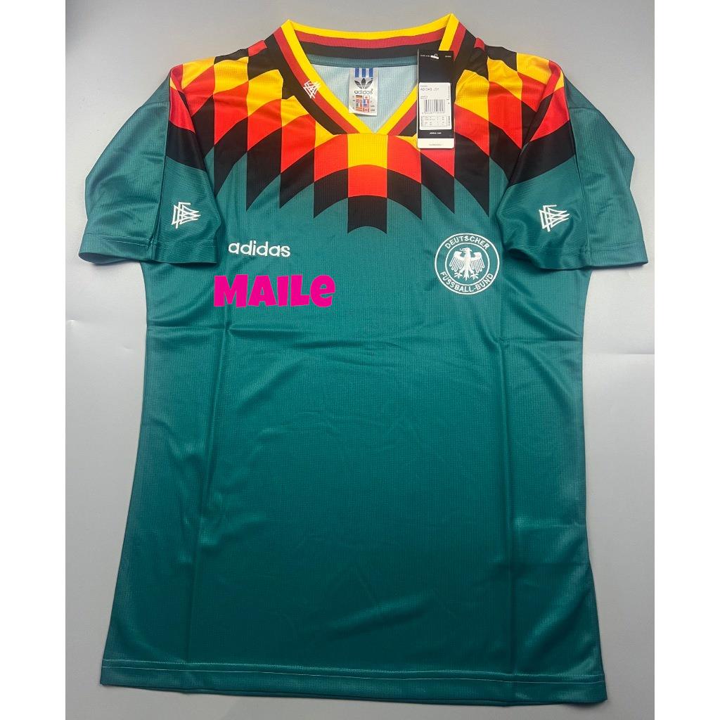 SALE !!! เสื้อบอล ย้อนยุค 1994 เยอรมัน ปีกนก เขียว Retro Germany Away Cecat