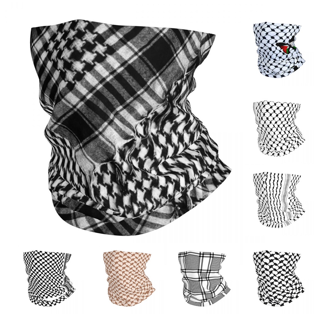 Shemagh ยุทธวิธีผ้าพันคอคอ Gaiter พิมพ์ผ้าพันคอ Multi-use Face Cover กลางแจ้ง Unisex ผู้ใหญ่