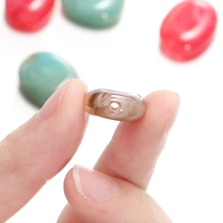 St. kunkka 10 ชิ้นอะคริลิคแบนรอบเลียนแบบลูกปัดหินธรรมชาติแฟชั่น Charm ลูกปัดหลวมสามารถใช้สําหรับ DIY เครื่องประดับทําสร้อยคอสร้อยข้อมือและงานฝีมือ