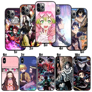 เคสซิลิโคนนิ่ม ลาย Demon Slayer Kimetsu no Yaiba สําหรับ iPhone 11 Pro Max XR SE 2020