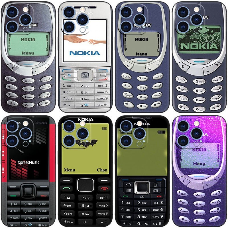 Iphone 4 4S 5 5S 5C 6 6S 7 8 Plus SE SE1 SE2 XS Max 230411 เคสโทรศัพท์มือถือ แบบนิ่ม สีดํา สไตล์เรโทร