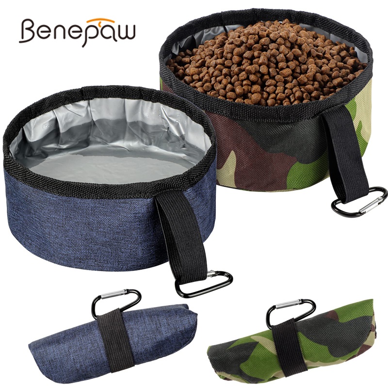 Benepaw ชามใส่อาหาร น้ํา แบบพกพา พับได้ ปลอดภัย สําหรับสัตว์เลี้ยง สุนัขขนาดเล็ก