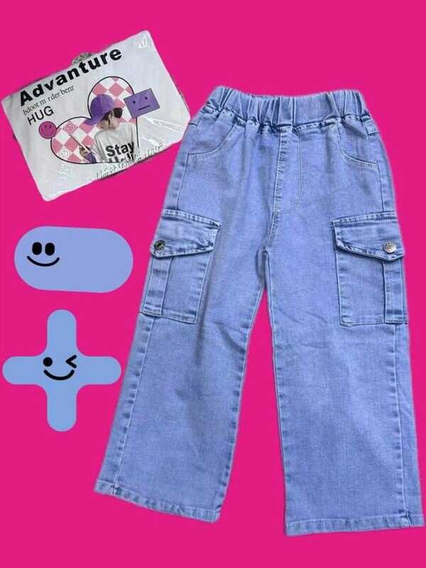 Page Shop เหมาะสำหรับเด็กอายุ 3-15 ปี กางเกงยีนส์คาร์โก้กางเกงยีนส์ท