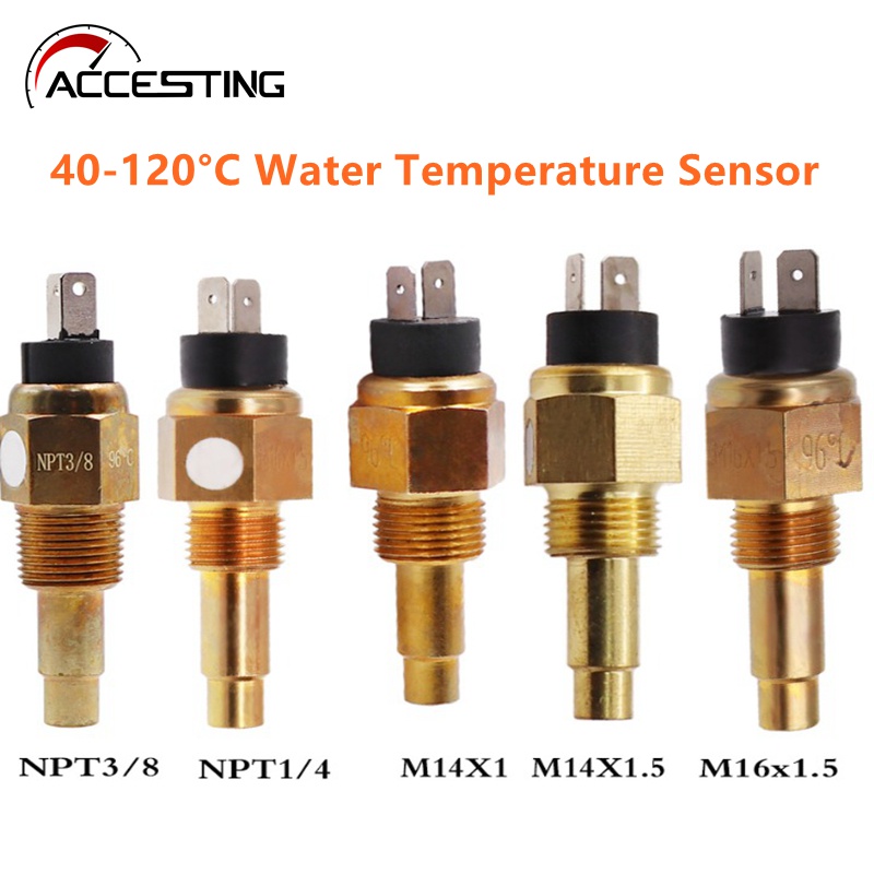 เซนเซอร์วัดอุณหภูมิน้ํา 3/8 นิ้ว -18 NPT Thread 40-120 Celsius Yacht Meter Sensors Alarm Temp 96 สําหรับเรือ รถยนต์℃