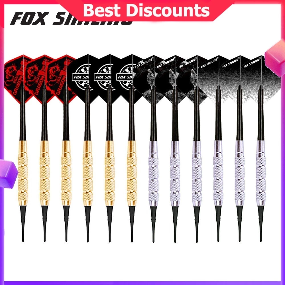FOX SMILING 18g Soft Tip Darts Pin Professional Electronic Plastic Tip Point Dart
