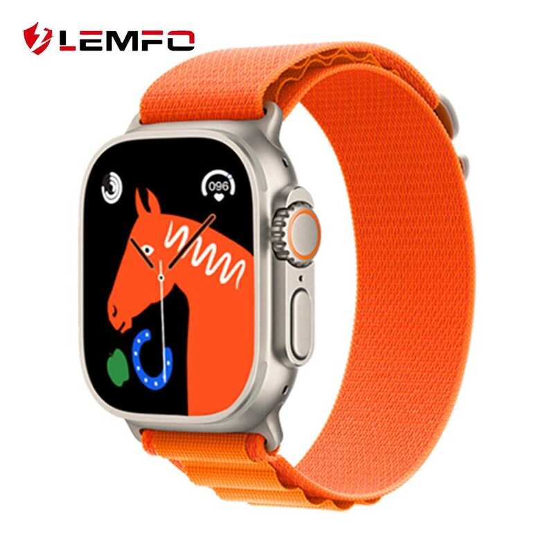 LEMFO Smart Watch Ultra Series 8 NFC Smartwatch Men Women Bluetooth Call Ip68 Waterproof Wireless C