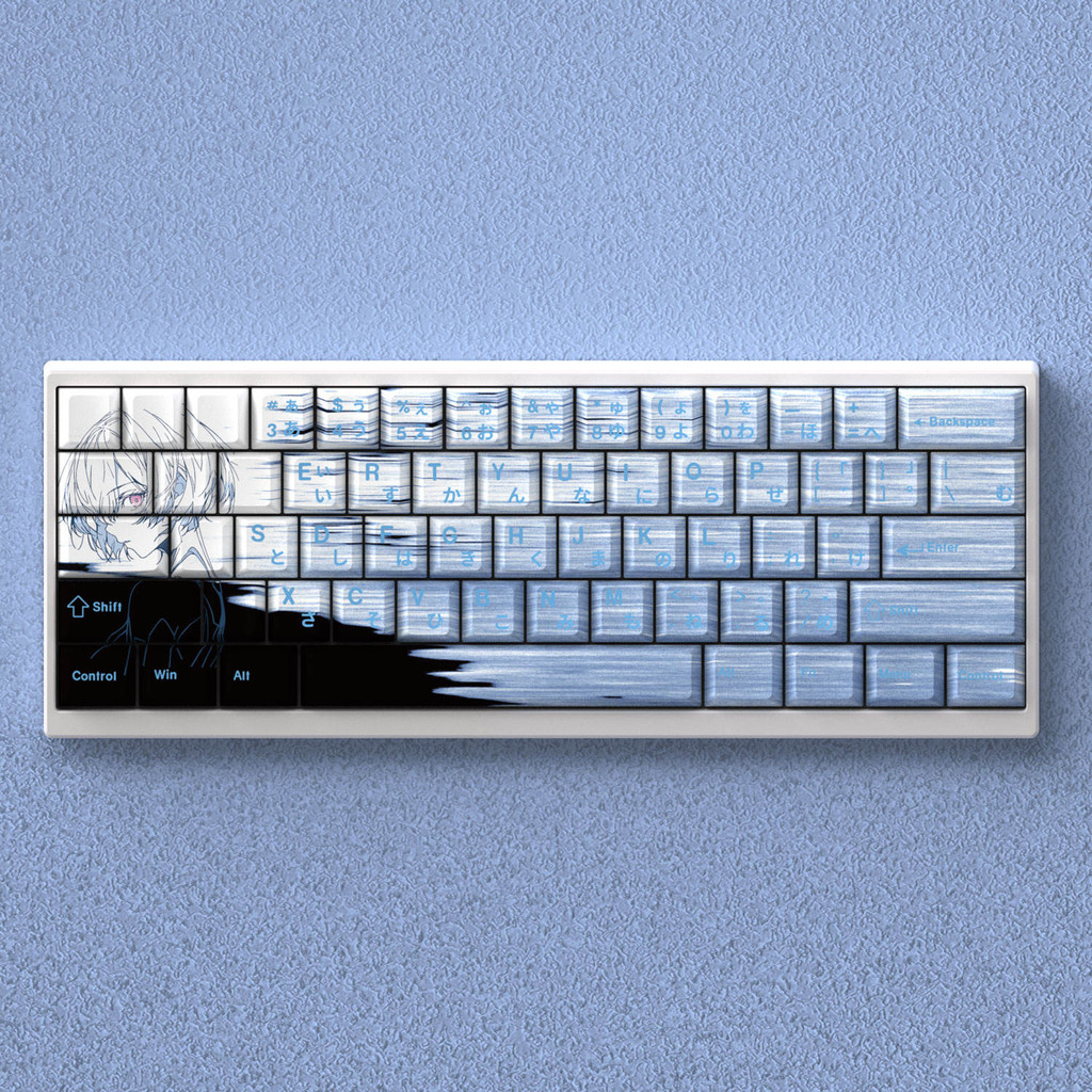 Wen Shao Ayanami Rei Keycap ธีมสองมิติ Keycap ความสูง PBT Adaptation 60 65 68 63 64