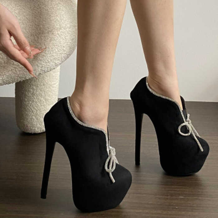 ❤ V รูปร่างผู้หญิงรองเท้าสั้น 204 ปีใหม่ 16Cm กันน้ำเว