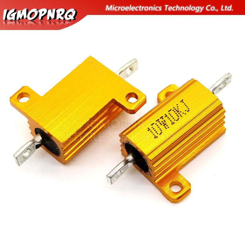 ตัวต้านทานอลูมิเนียมโลหะ 10W 0.1~10K 0.5 1 2 3 5 6 8 10 20 100 150 200 300 500 1K 5K โอห์ม 2 ชิ้น - รูปที่ 2