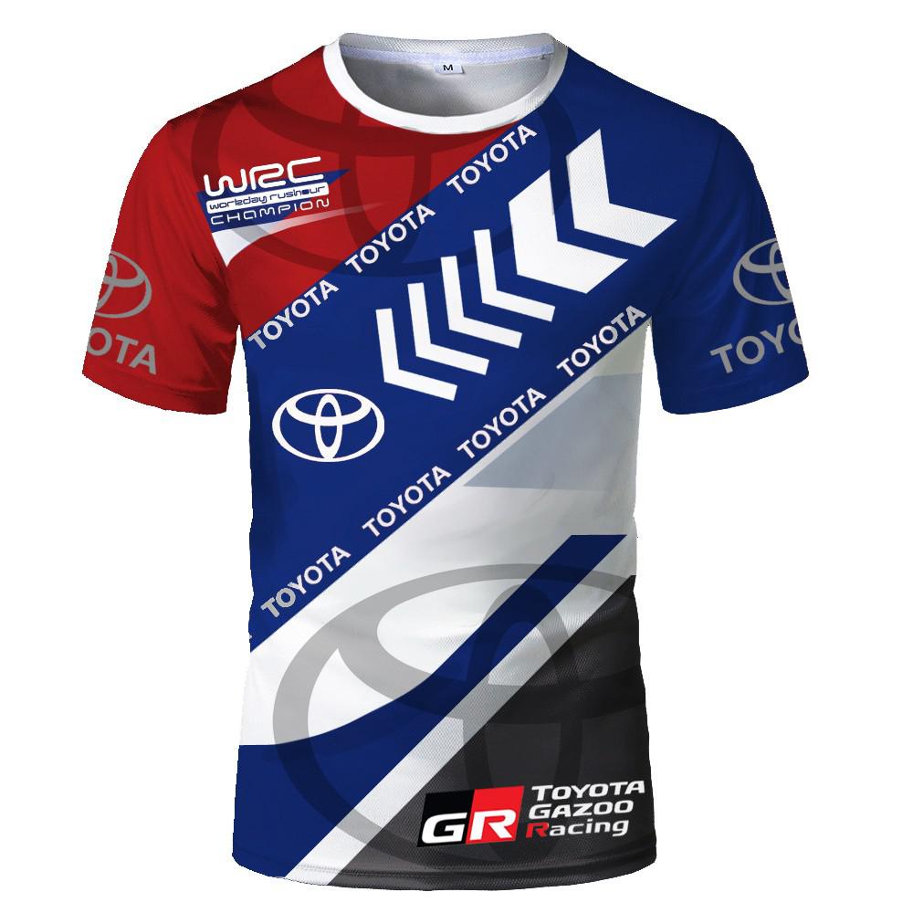 WRC Toyota เสื้อยืด Racing Car Rally 3D พิมพ์ Streetwear ผู้ชายผู้หญิงกีฬาแฟชั่นขนาดใหญ่ O-คอ T เสื้