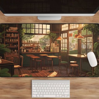 แผ่นรองเมาส์ ลายอนิเมะ Lofi สําหรับตกแต่งโต๊ะทํางาน คาเฟ่ ร้านกาแฟ