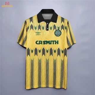 เสื้อกีฬาแขนสั้น ลายทีมชาติฟุตบอล Celtic Home 89-91 ชุดเหย้า สไตล์เรโทร