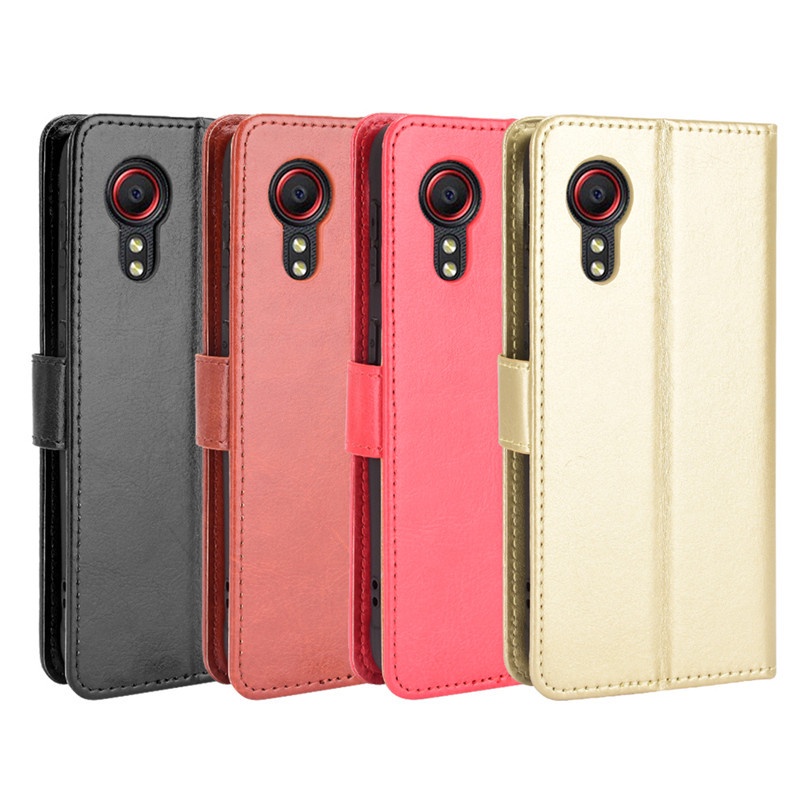 เคสโทรศัพท์มือถือหนัง PU ฝาพับ พร้อมช่องใส่บัตร หรูหรา สําหรับ Samsung Galaxy Xcover 5 G525F SM-G525