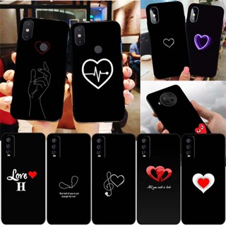 เคสโทรศัพท์มือถือซิลิโคน TPU แบบนิ่ม ลาย FM55 Black Heart Aesthetic icon สําหรับ Xiaomi Poco M6 Pro Redmi 12 5G Note 12T Pro 12R