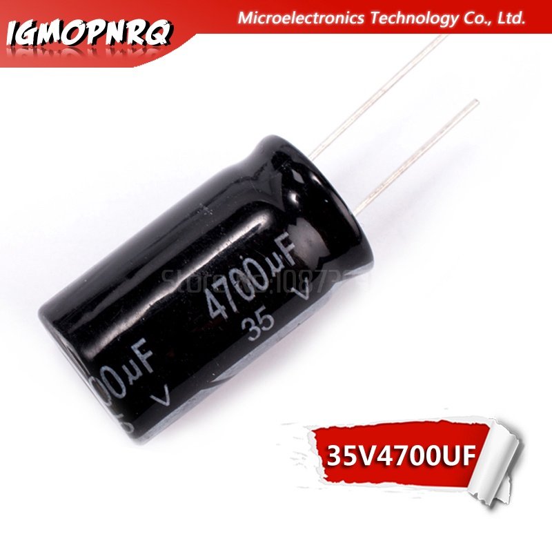 ตัวเก็บประจุอลูมิเนียมไฟฟ้า 35V4700UF 18*30 มม. 4700UF 35V 18x30 มม. DIP 5 ชิ้น