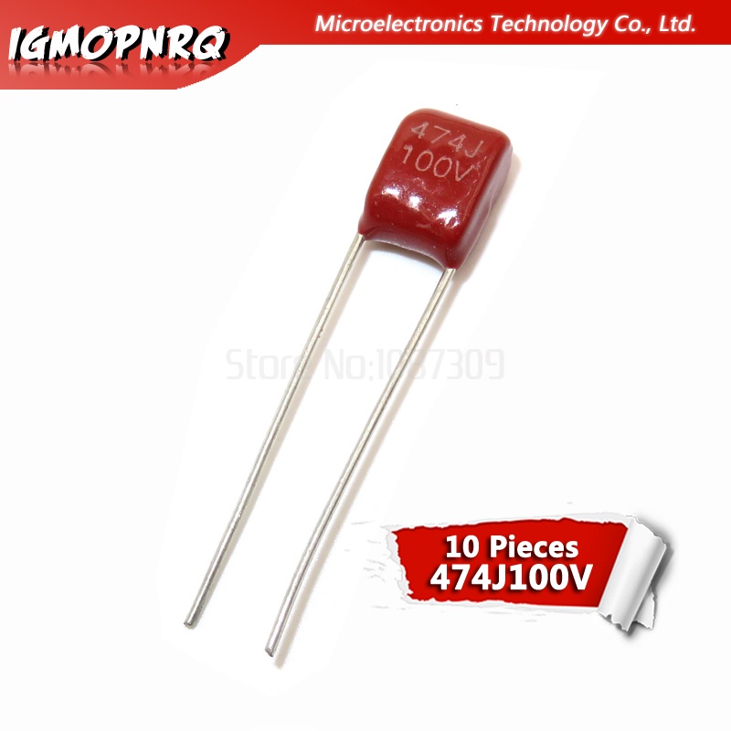 10PCS 100V474J 0.47UF 5% Pitch 5 มม.470nf 474 100V igmopnrq CBB ตัวเก็บประจุฟิล์มโพรพิลีนใหม่