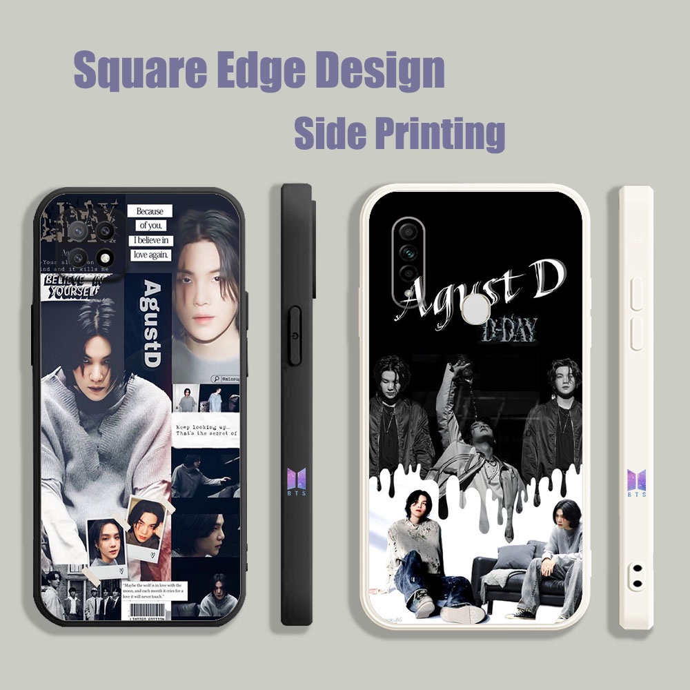 ปลอกสําหรับ OPPO A39 A57 Reno 5 7 8 A54 A54S A94 BTS Suga Agust d D-DAY UHM04 เคสโทรศัพท์ขอบสี่เหลี่