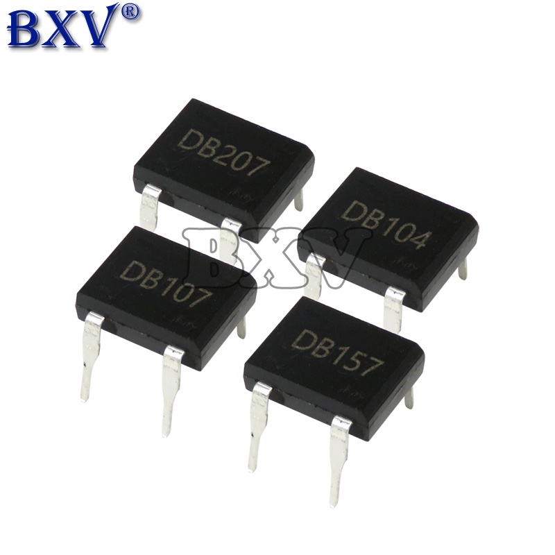 10PCS DB207 DIP-4 สะพานวงจรเรียงกระแส 1000V 2A DB104 DB157 DB107 DB207S DB107S DF06S DF06S DF06S SOP
