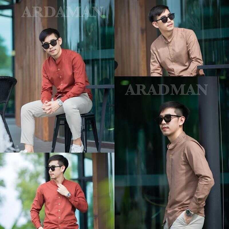 เสื้อแขนยาว คอจีน ผ้าoxford เกรดพรีเมี่ยม Ardaman(คอจีน)