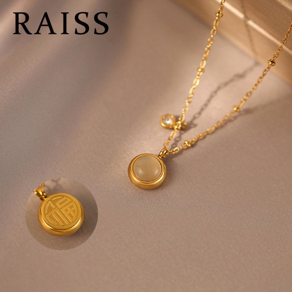 RAISS สร้อยตาแมวนำโชค สร้อยสแตนเลสแฟชั่นสวยๆสำหรับผู้หญิง ราคา ถูกที่สุด ดีลบีเคเค แกลเลอรีภาพที่ 9