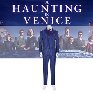 เสื้อแจ็กเก็ต และกางเกง พิมพ์ลาย A Haunting In Venice แฟชั่นสําหรับปาร์ตี้ฮาโลวีน