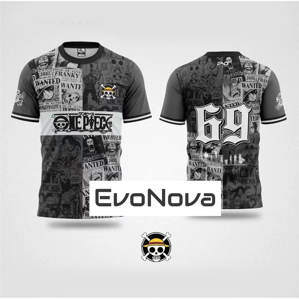 เสื้อยืด คอปก ลายการ์ตูนอนิเมะ One Piece MONKEY D.LUFFY God Nika Jersey สไตล์เรโทร 2023