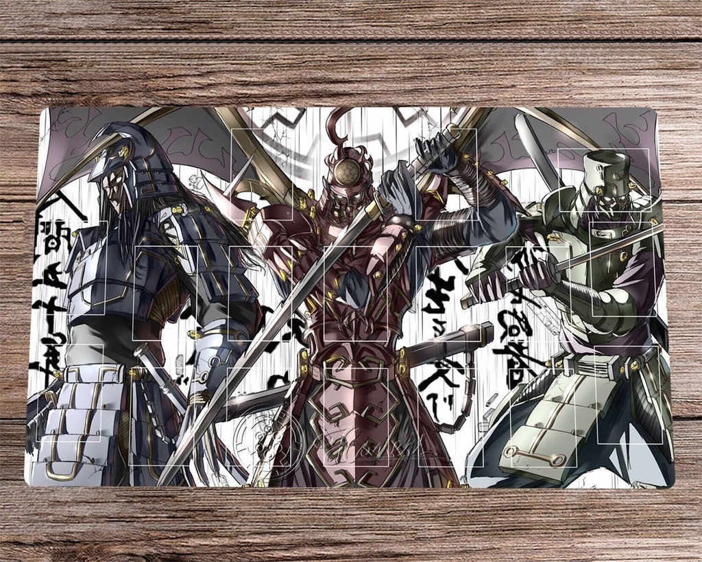 Yugioh หก Samurai TCG CCG Trading Card Mat เกมกระดาน Playmat อะนิเมะเมาส์ยางโต๊ะ Pad 60x40 ซม.