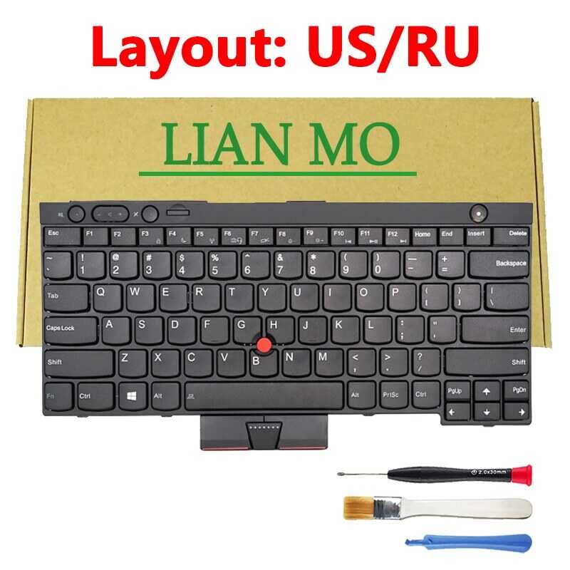 For Lenovo Thinkpad T430 T430i T430s X230 X230t T530 W530 L430 L530 Notebook Keyboard US RU Russia