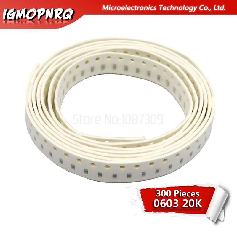 300PCS 08805 ตัวต้านทาน SMD 5% 20K โอห์ม 1/8W 203 ใหม่