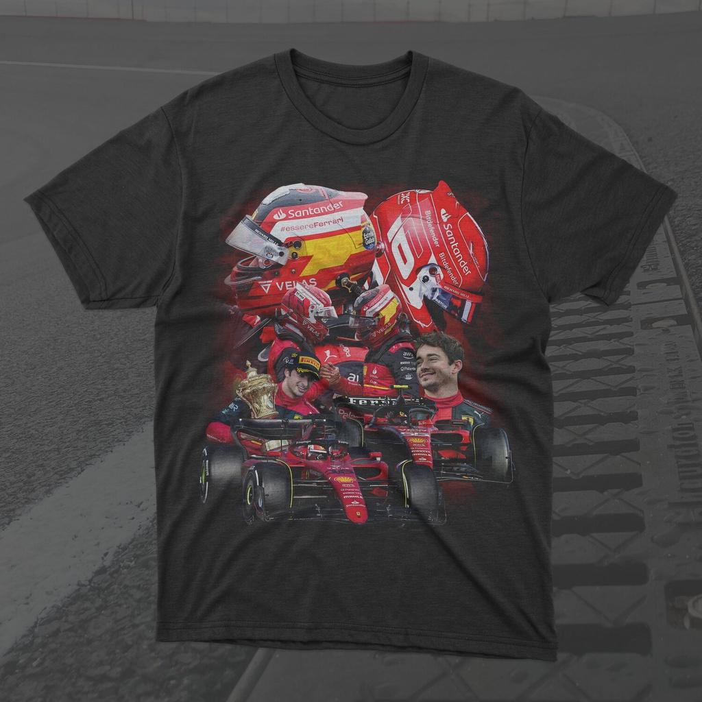เสื้อยืด พิมพ์ลายกราฟฟิค Scuderia Ferrari Formula 1 2023 F1 Charles Leclerc F1