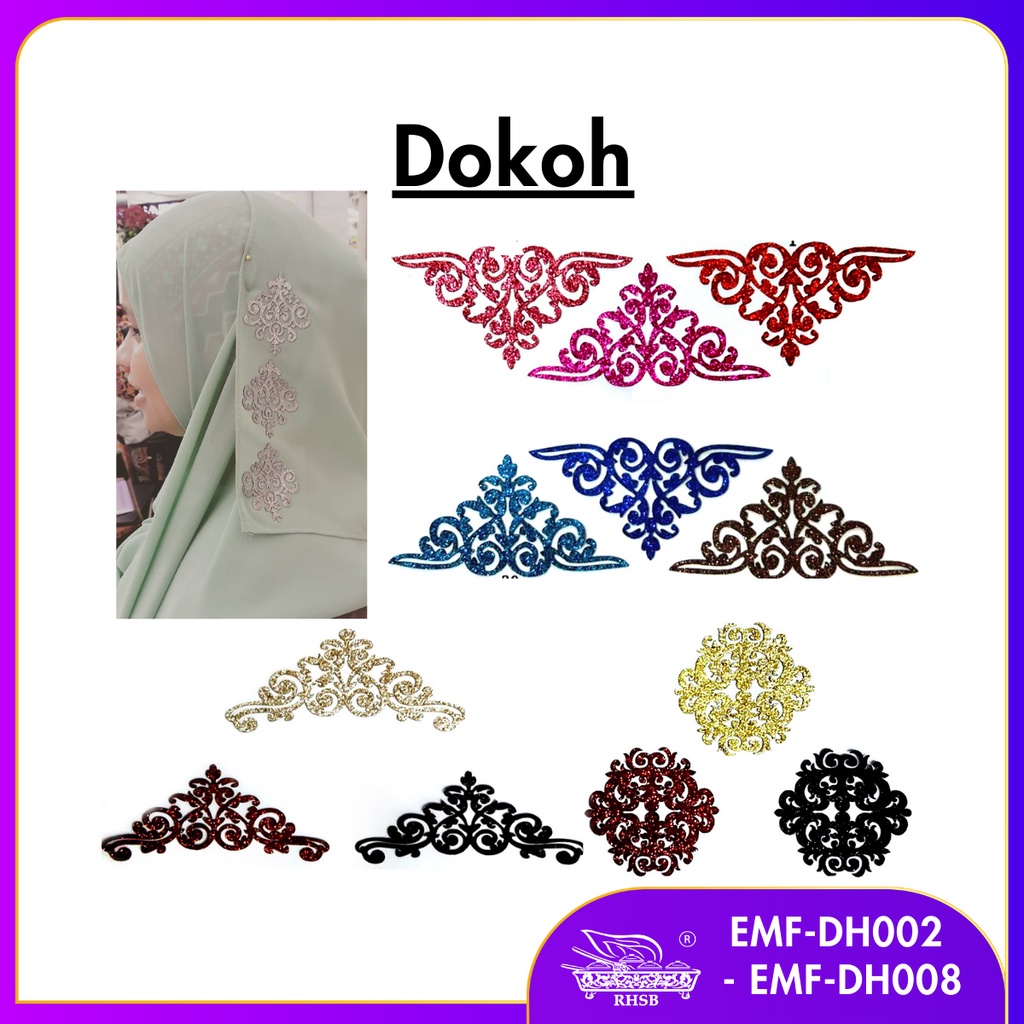 1PC IRON ON DOOH PATCH / DOOH TAMPAL / DOOH BAJU / EMF-DH002-008