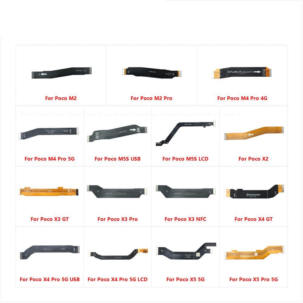 หลักเมนบอร์ดการเชื่อมต่อ Flex Cable Parts สําหรับ XiaoMi Poco M2 M4 M5S X2 X3 NFC X4 X5 Pro GT 4G 5G