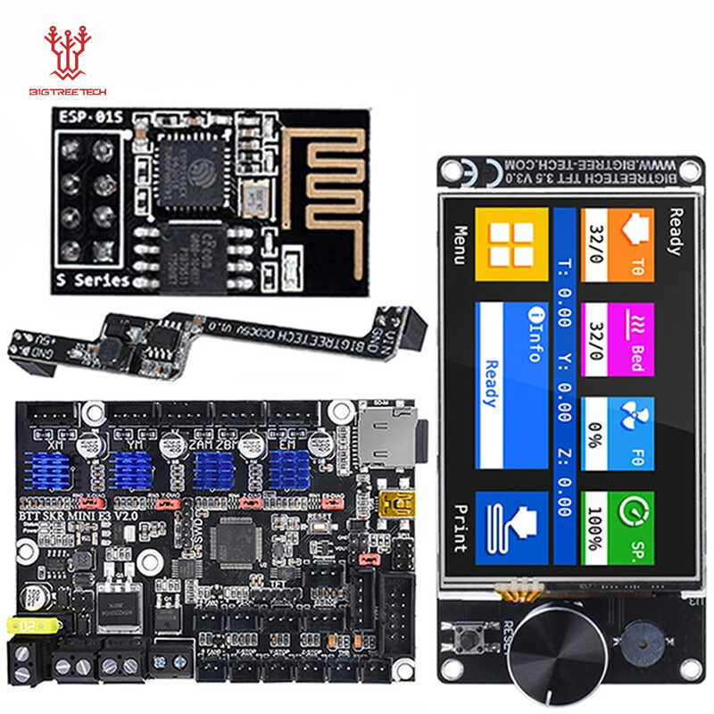 BIGTREETECH SKR MINI E3 V2.0 เมนบอร์ดพร้อม TFT35 V3.0 หน้าจอสัมผัสโมดูล WIFI DCDC5V สำ