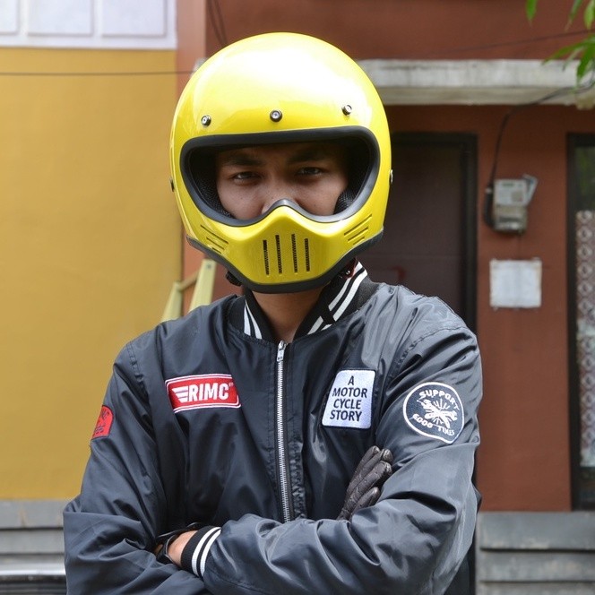 hot🔥การประกันคุณภาพ🔥 import Custom CAKIL SIMPSON M30 CLASSIC HELMET (MR HELMET)