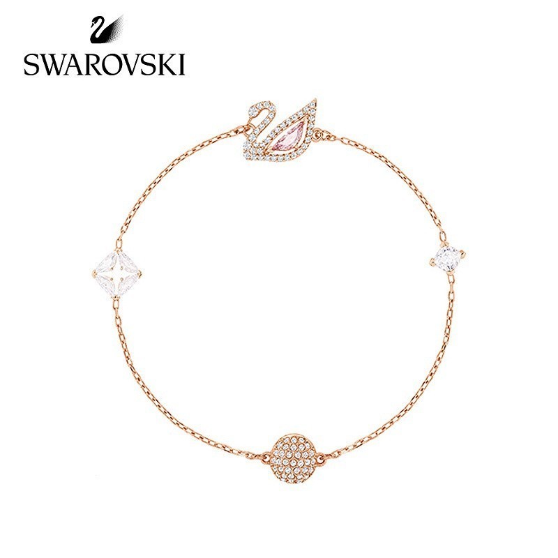 พร้อมส่งSwarovski DAZZLING SWAN SWAN Niche สร้อยข้อมือคริสตัลเทียม สไตล์ยุโรป อเมริกัน สําหรับผู้หญ