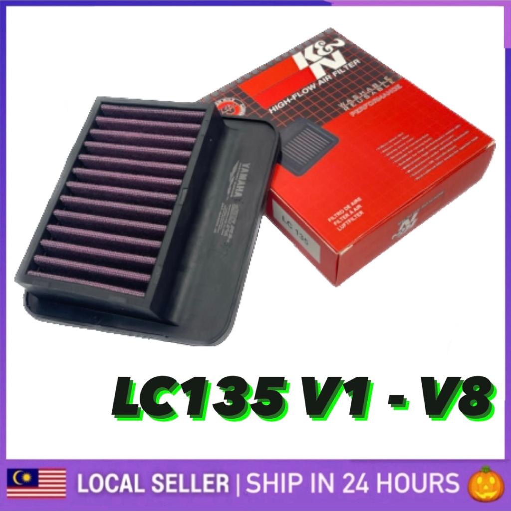 K&N Racing Air Filter Yamaha LC135 v1 v2 v3 v4 v5 v6 v7 v8 fi HIGH FLOW AIR FILTER ทําความสะอาด 135L