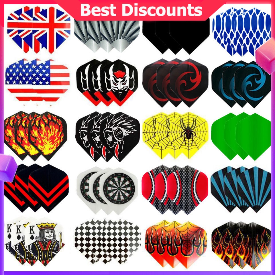 Fox Smiling 60PCS 2D Cool Standard Dart Flights Nice ลูกดอกเที่ยวบินกลางแจ้ง Wing