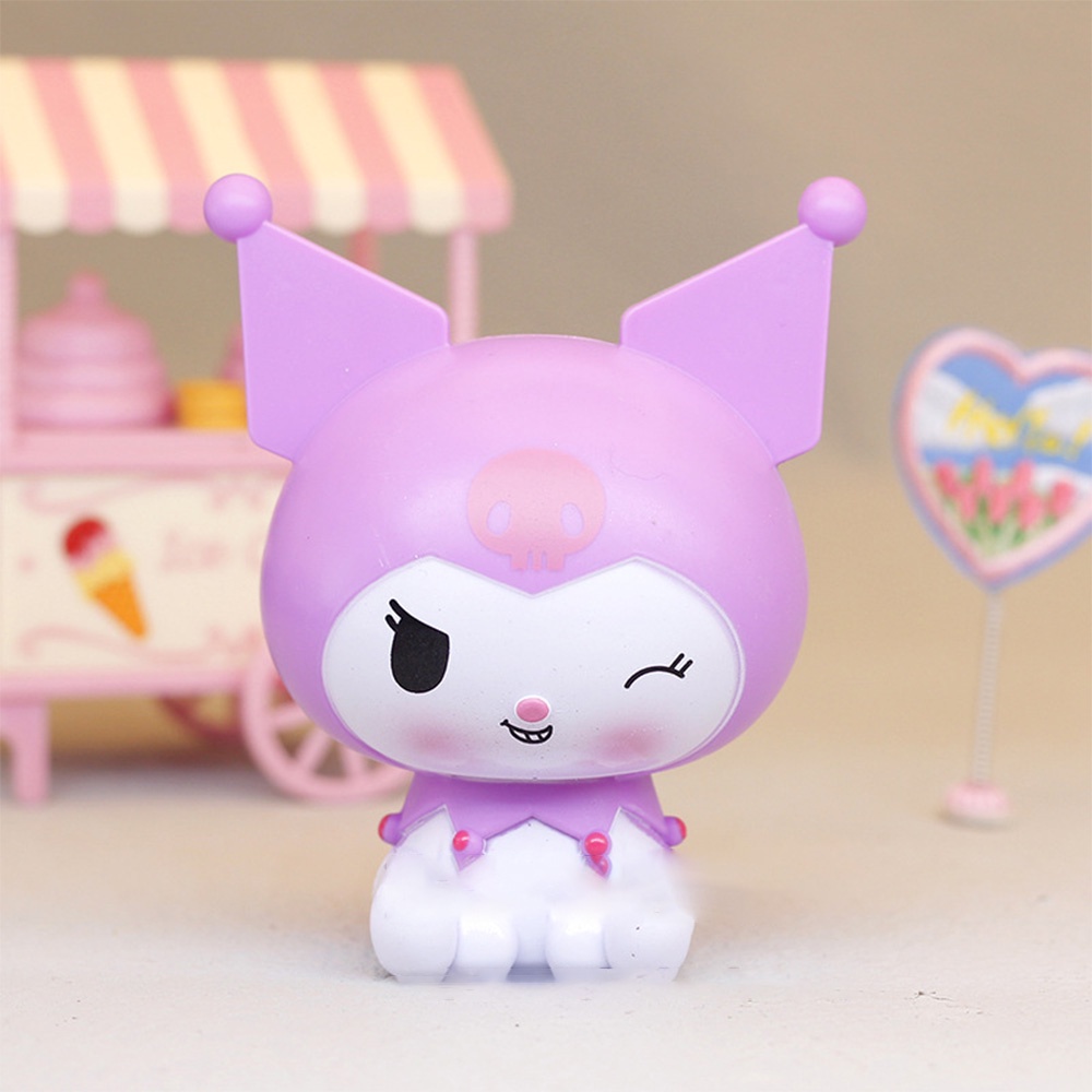 Kawaii อะนิเมะรูป Cinnamoroll Pachacco Kuromi ตุ๊กตา Kitty ตัวเลขการกระทํา DIY เค้กตกแต่งของเล่นของขวัญสําหรับเด็ก - รูปที่ 6