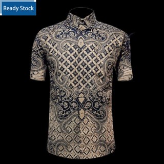 Kemeja KATUN เสื้อเชิ้ต แขนสั้น ผ้าบาติก พรีเมี่ยม ทรงสลิมฟิ…