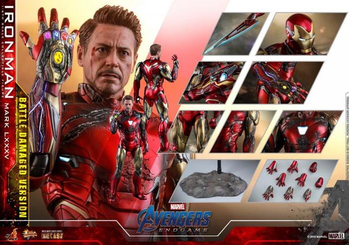 Hot Toys Marvel Avg4 Avengers: Endgame Iron Man Mk85 Battle Damaged Edition 1/6 Anime Action Figure Model Toys