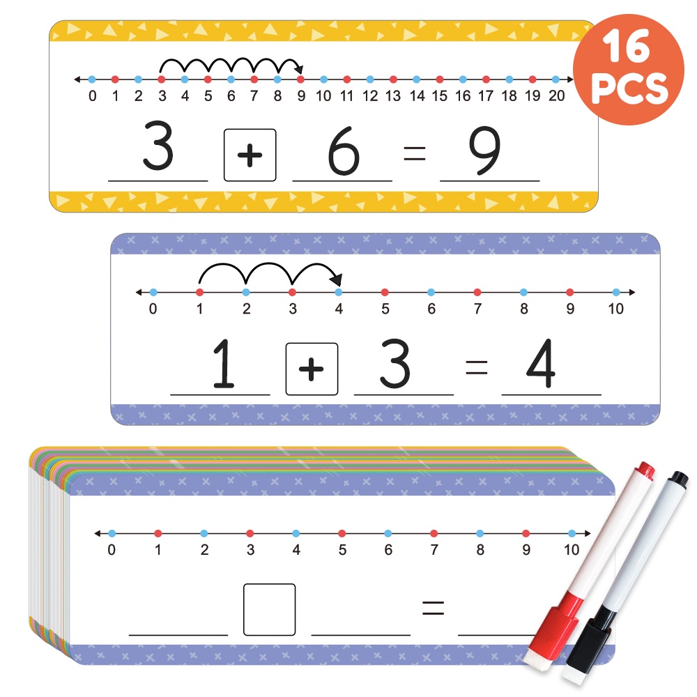 Preschool กระดาษลบตัวเลขคณิตศาสตร์ 0-20 สําหรับเด็ก