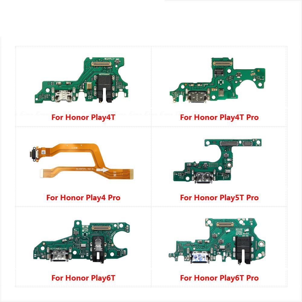USB ชาร์จ Charger Dock พอร์ตไมโครโฟน Flex Cable อะไหล่สําหรับ HuaWei Honor Play4 Play4T Play5T Play6