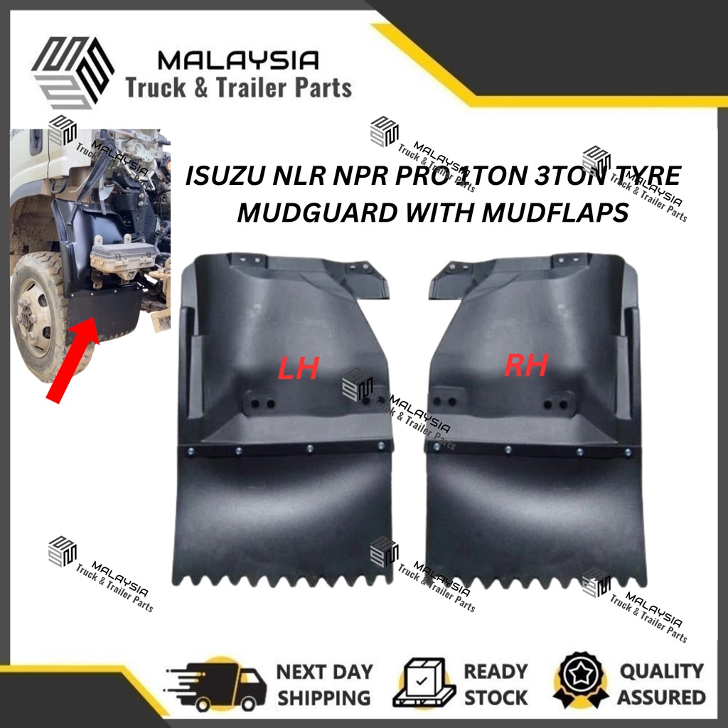 Isuzu NLR NPR PRO 1TON 3TON TYRE MUDGUARD พร้อม MUDFLAPS