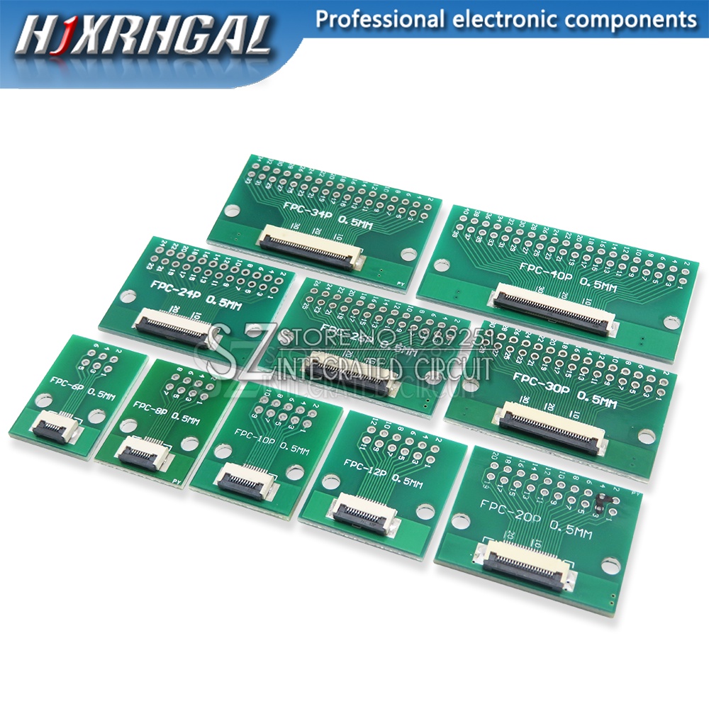 Fpc FFC บอร์ดแปลง PCB 0.5 มม. 1.0 มม. 6P-60P 6P 8P 10P 20P 24P 26P 30P 34P 40P 50P 60P สําหรับสายเคเ