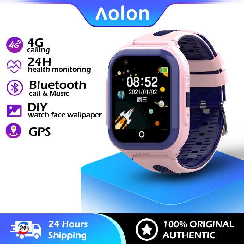 Aolon 4G Smart Watch Kids GPS WIFI Video Call Ip67 Waterproof Child Camera Monitor Tracker Location