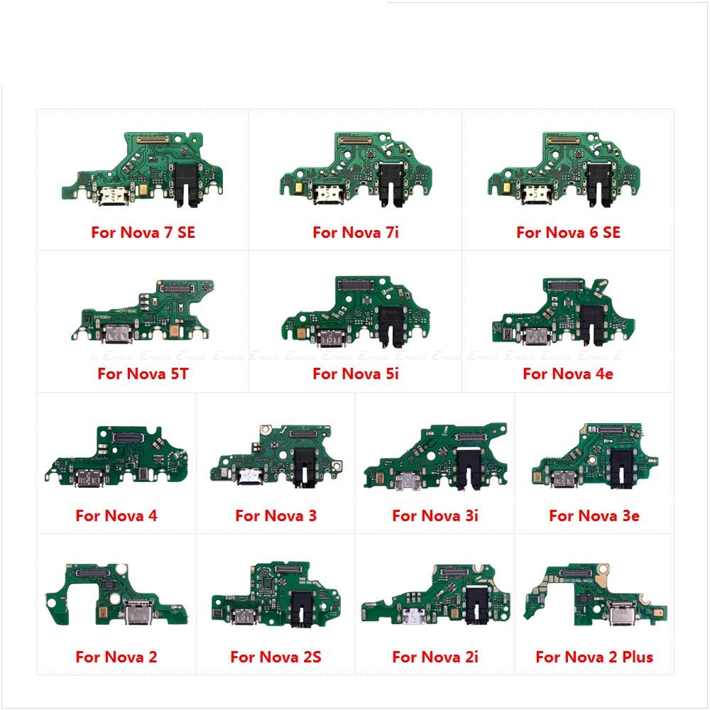 USB ชาร์จ Charger Dock Port Board พร้อมไมโครโฟน Flex Cable Parts สําหรับ HuaWei Nova 7i 7 6 SE 5T 5i