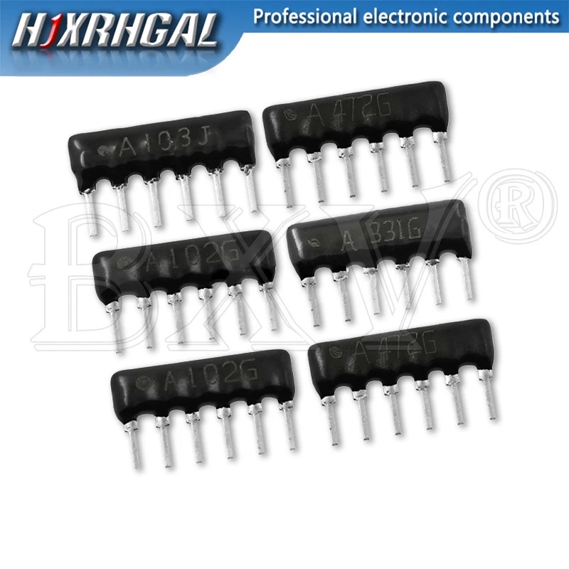 10PCS DIP 6-pin excusion network Relineer 220R 470R 560R 1K 2.2K 4.7K 10K 22K 30K 51K 100K 330K 470K